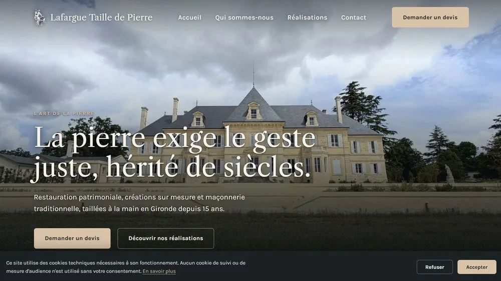 Site internet de Lafargue Taille de Pierre